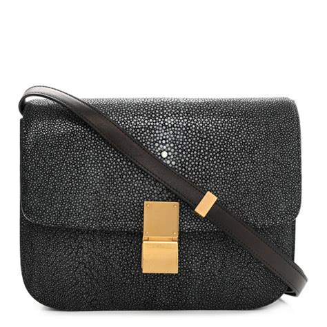 celine stingray bag|CELINE Stingray Medium Classic Box Flap Bag Black.